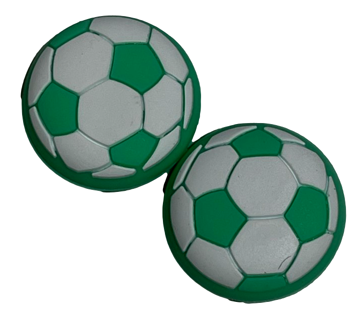 Thumb Grips x 2 For PS4 PS5 XBOXONE Xbox Series Toggle Cover Cap - Green Soccer