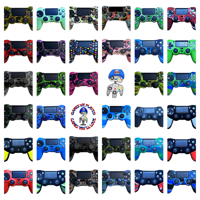Silicone Cover For PS4 Controller Case Skin Cool Designs Extra Grip Customised