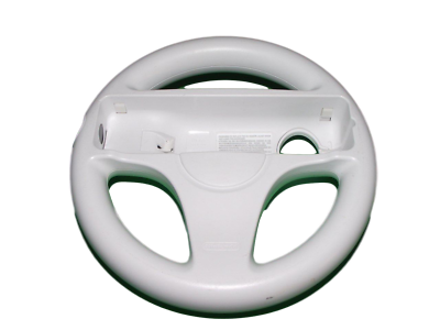 2 x Genuine Nintendo Wii Wii U White Steering Wheel Mario Kart Racing (Preowned)
