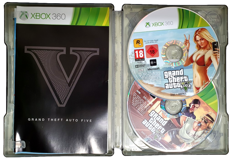 Grand Theft Auto V Five Steelbook XBOX 360 PAL *No Outer Slip* (Pre-Owned)