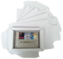 10 x SNES Super Nintendo Game Tray Inserts Glossy White Replacement Insert