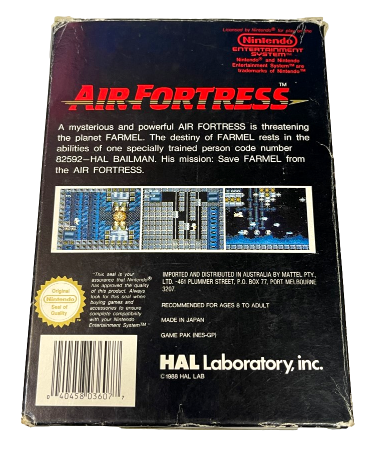 Air Fortress NES Boxed PAL *Complete* (Preowned)