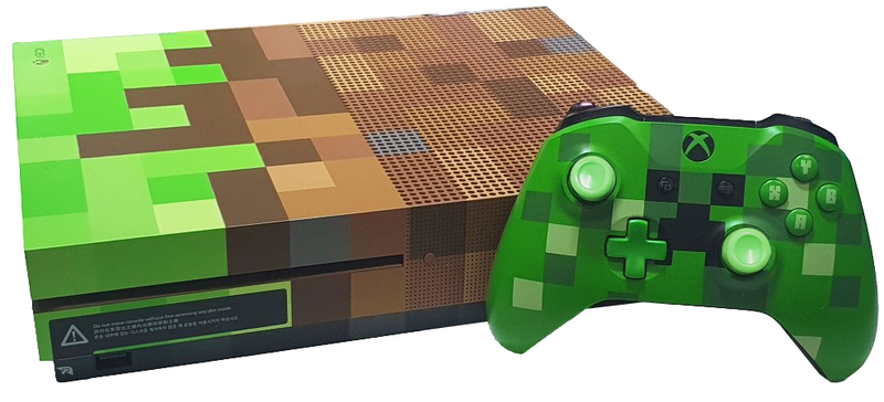 Xbox One S Minecraft Limited Edition Bundle 1TB Microsoft Console + Controller (Preowned)