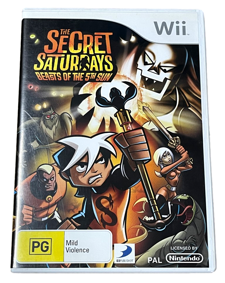 The Secret Saturdays Beast of the 5th Sun Nintendo Wii PAL *Complete* Wii U Complatible (Pre-Owned)