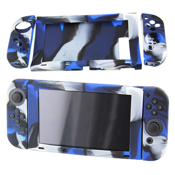 Silicone Cover For Switch + Joy Con - Black and Blue