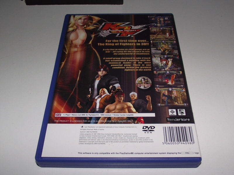 King of Fighters Maximum Impact PS2 PAL *Complete* Special Edition (Preowned)