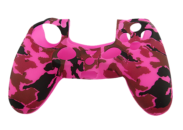 Silicone Cover For PS4 Controller Case Skin - Magenta Camo - Games We Played