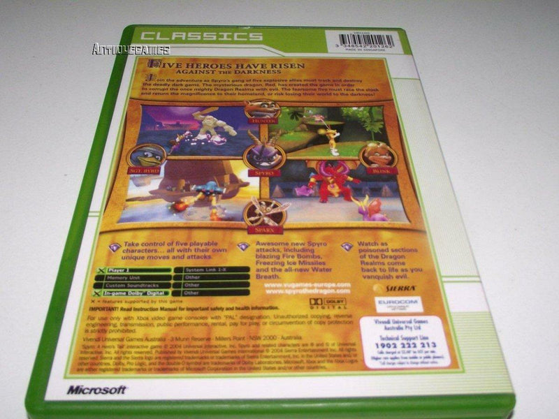 Spyro A Hero's Tail Xbox Original (Classics) PAL *Complete* (Pre-Owned)