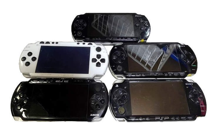 5 x  Faulty PSP 1000/2000/3000 Playstation Portable Consoles Sony PSP Sold AS IS