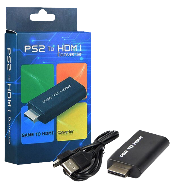 PS2 to HDMI Video Converter Composite AV to HDMI PlayStation 2 HD Adapter