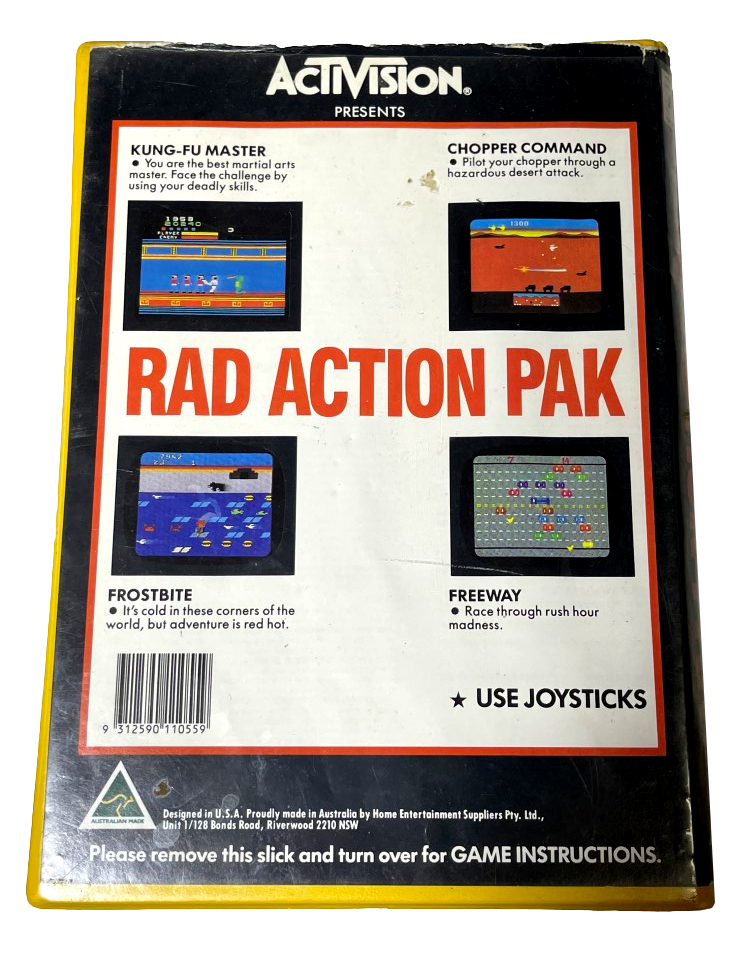 Rad Action Pak Atari 2600 *Complete* (Pre-Owned)