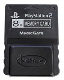 Black Kemco Magic Gate Sony PS2 Memory Card PlayStation 2 8MB (Preowned)
