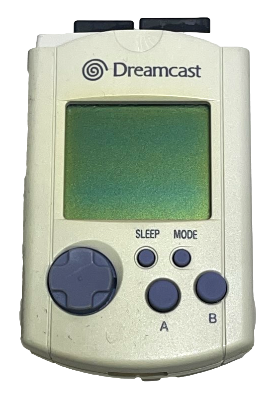 Genuine Sega Dreamcast VMU NTSC PAL - White No Cap HKT-7000 (Preowned)