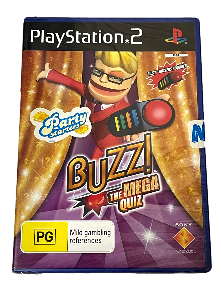 Buzz: The Mega Quiz PS2 PAL Brand New *Factory Sealed*