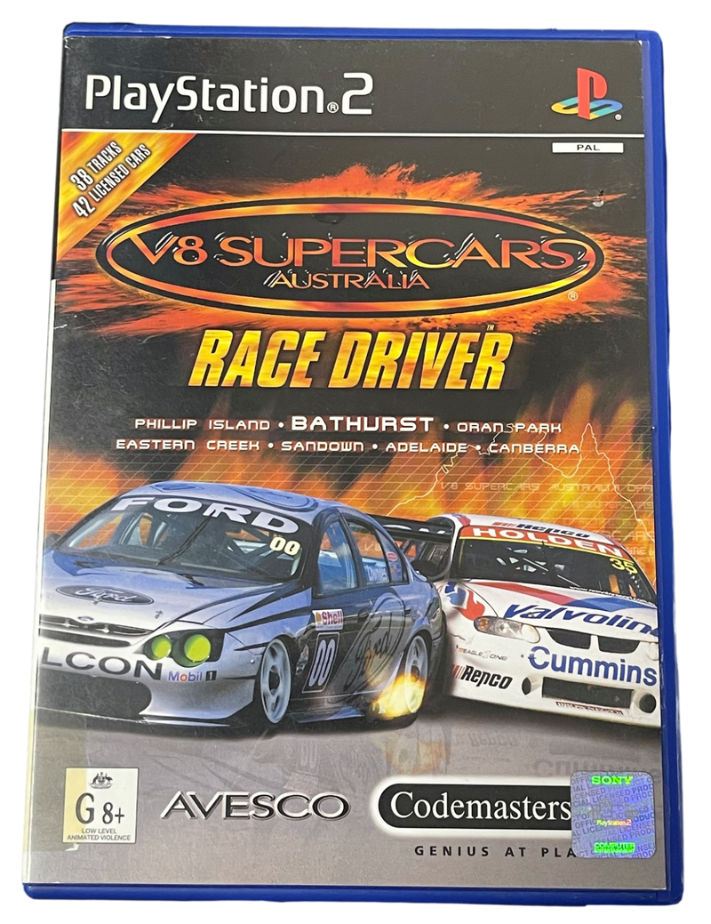 V8 Supercars Australia Race Driver PS2 PAL *Complete* (Preowned)