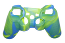 Silicone Cover For PS3 Controller Skin Case Blue/Green Swirls