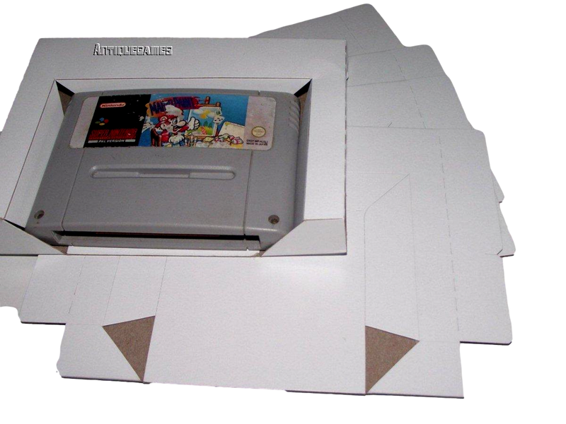 25 x SNES Super Nintendo Game Tray Inserts White Replacement Insert