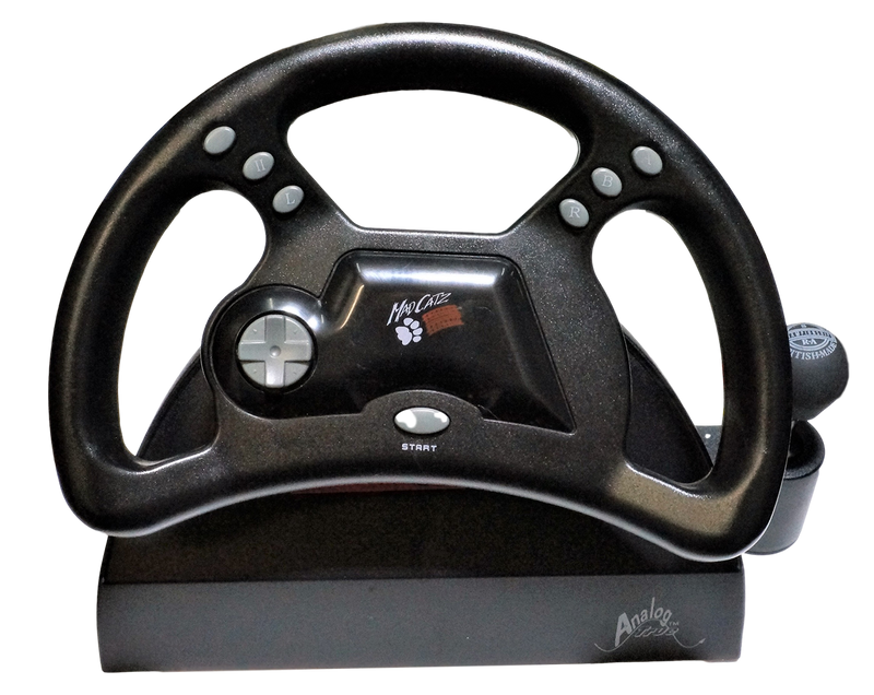 Mad Catz Analog Steering Wheel for Playstation 1 Sony PS1 in Original Box (Preowned)