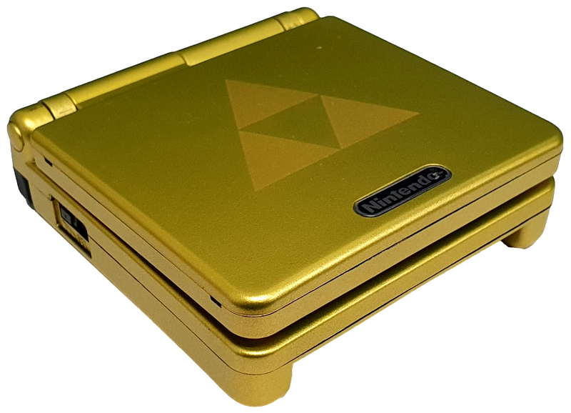 Nintendo Gameboy Advance SP Zelda TriForce AGS-001 RetroFit + USB Charger  (Refurbished)