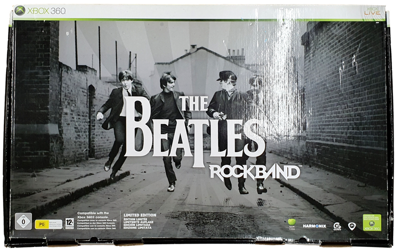 The Beatles Rockband Full Kit Xbox 360 Hofner Guitar Drums Mic Stand Sealed Game