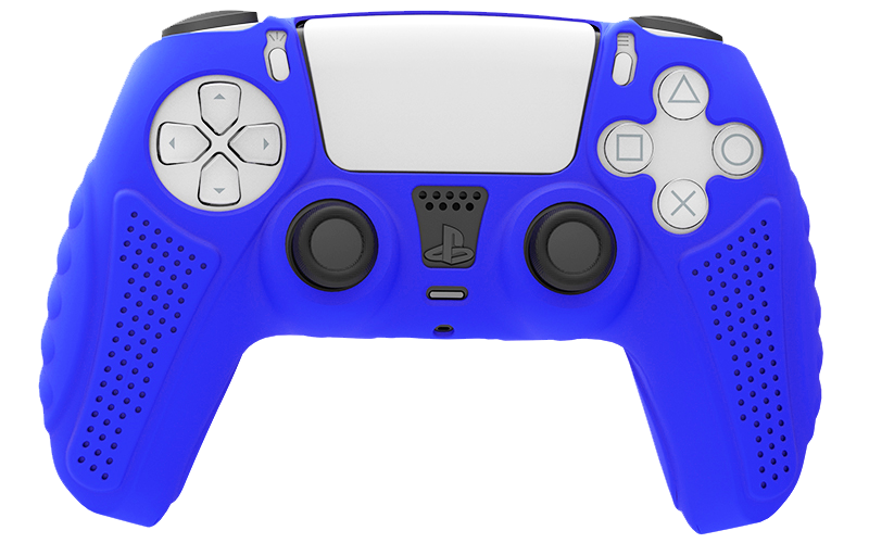 Silicone Cover For PS5 Controller Case Skin - Blue Ultra Grip - Games We Played
