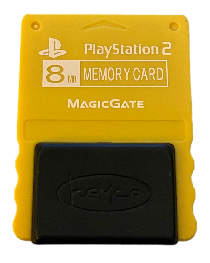 Yellow Kemco Magic Gate Sony PS2 Memory Card PlayStation 2 8MB (Preowned)