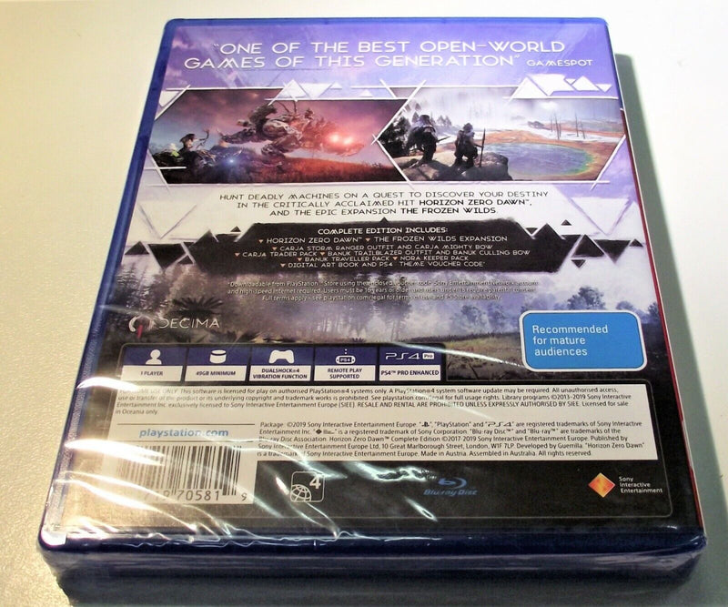 Horizon Zero Dawn Complete Edition Sony PS4  *Sealed*