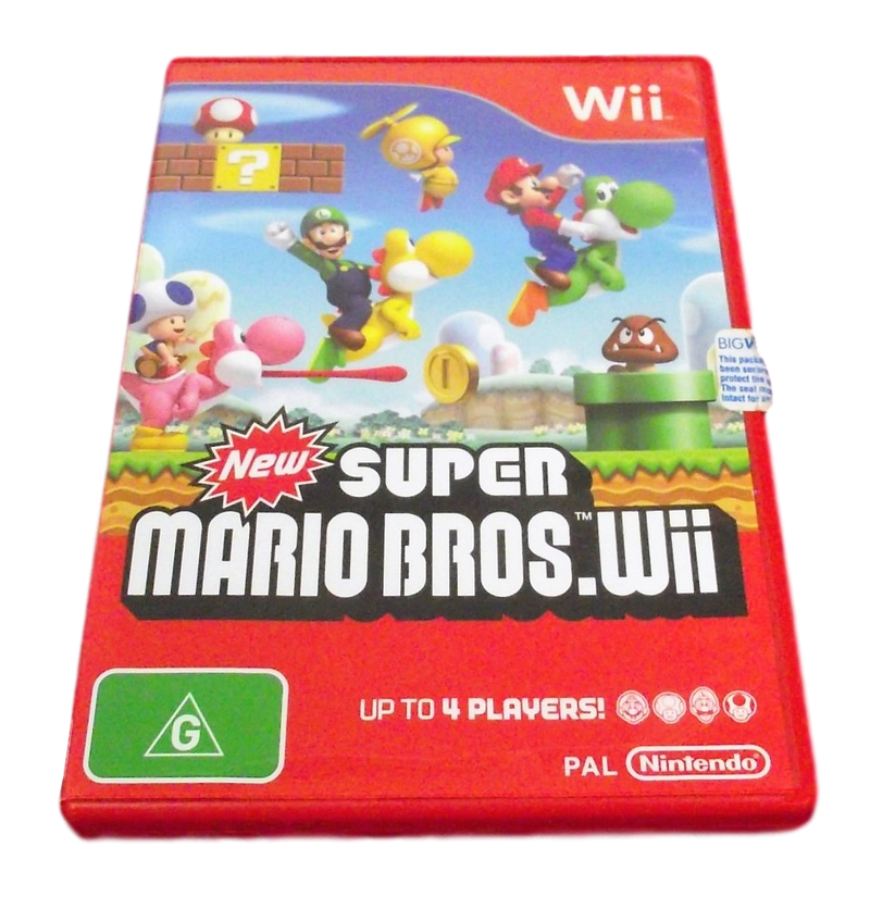 New Super Mario Bros Nintendo Wii PAL *Complete* Wii U Compatible (Pre-Owned)