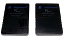 2 x Genuine Black Playstation 2 PS2 8MB Memory Card Original (Preowned)