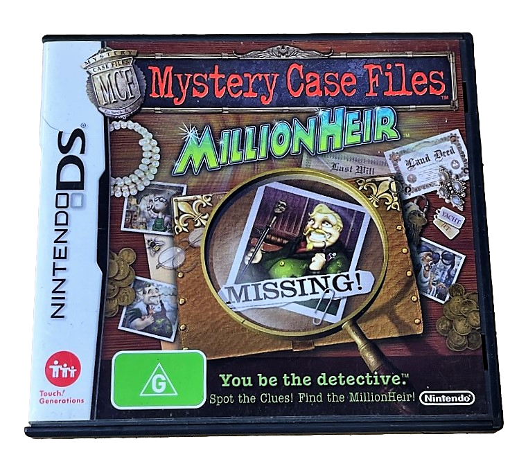 Mystery Case Files Millionheir Nintendo DS 3DS Game *Complete* (Pre-Owned)