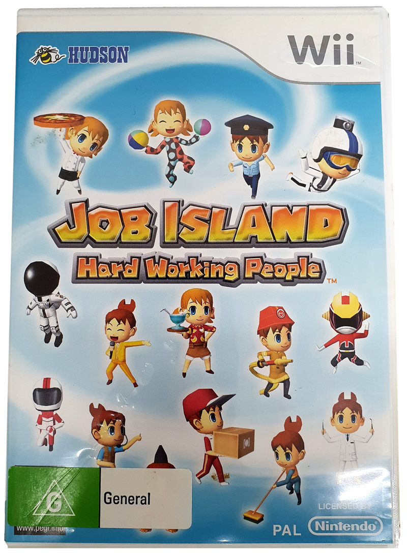 Job Island Hard Working People Nintendo Wii PAL *Complete* (Pre-Owned)