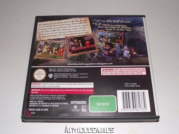 Where the Wild Things Are The Videogame Nintendo DS 3DS Game *Complete* (Pre-Owned)
