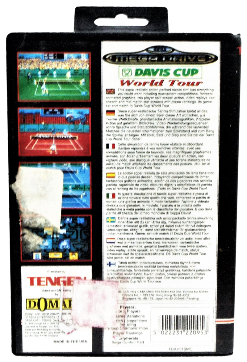 Davis Cup World Tour Sega Mega Drive *Complete* (Pre-Owned)
