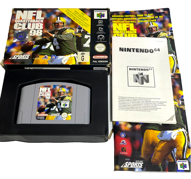 NFL Quarterback Club 98 Nintendo 64 N64 Boxed PAL *Complete* (Preowned)