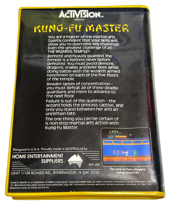 Kung Fu Master Atari 2600 *Complete*