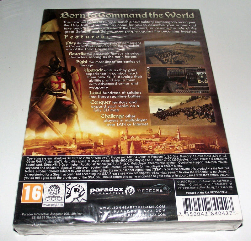 Lionheart King's Crusade *Sealed* PC DVD - Games We Played