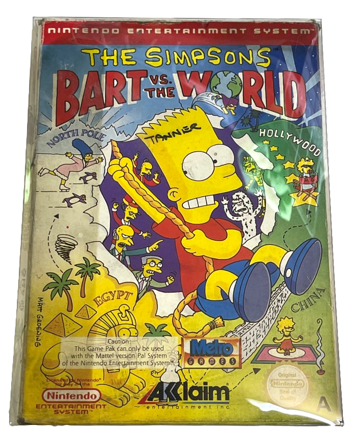 The Simpsons Bart Vs The World Nintendo NES Boxed PAL *No Manual* (Preowned)