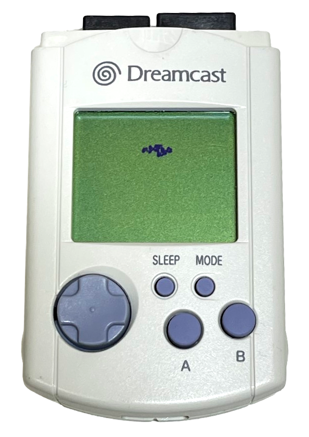 Genuine Sega Dreamcast VMU NTSC PAL - White No Cap HKT-7000 Dead Pixels (Preowned)