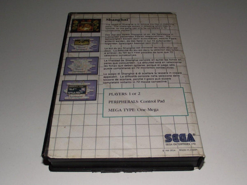 Shanghai Sega Master System *Complete* Ex Rental (Pre-Owned)