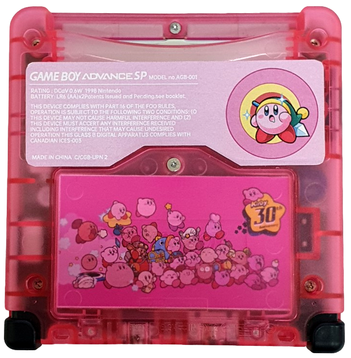 Nintendo Gameboy Advance SP Kirby Edition AGS-001 RetroFit + USB Charger  (Refurbished)