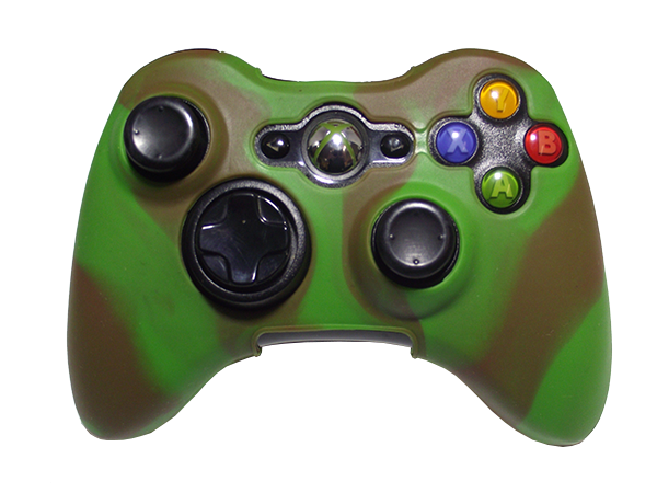 Silicone Cover For XBOX 360 Controller Skin Case Green/Brown Swirls - Games We Played