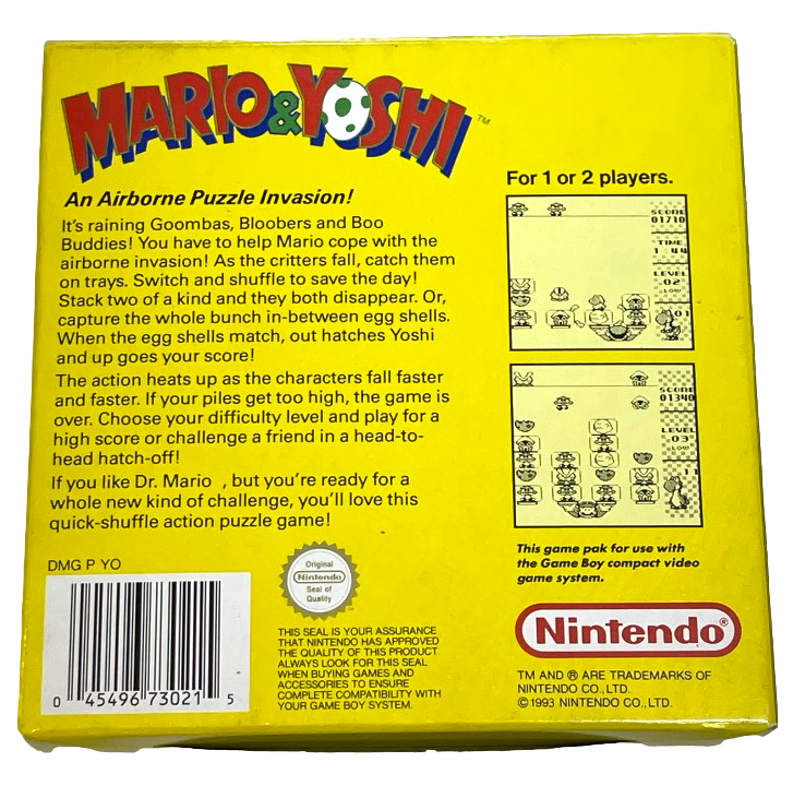 Mario & Yoshi Nintendo Gameboy *Complete* Boxed (Preowned)