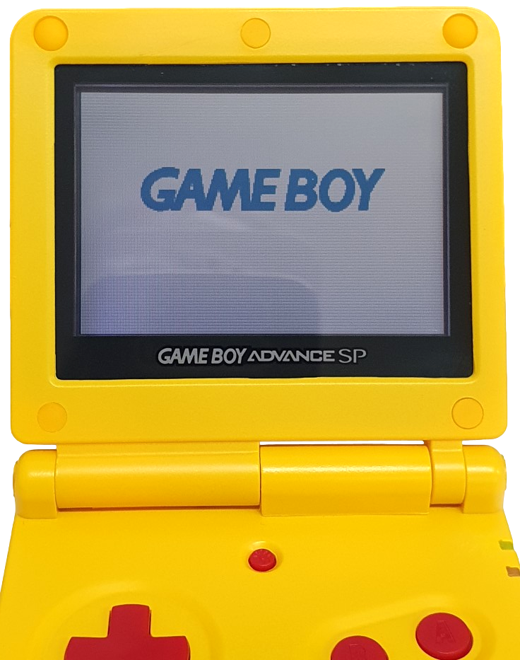 Nintendo Gameboy Advance SP Pikachu Edition AGS-001 RetroFit + USB Charger  (Refurbished)