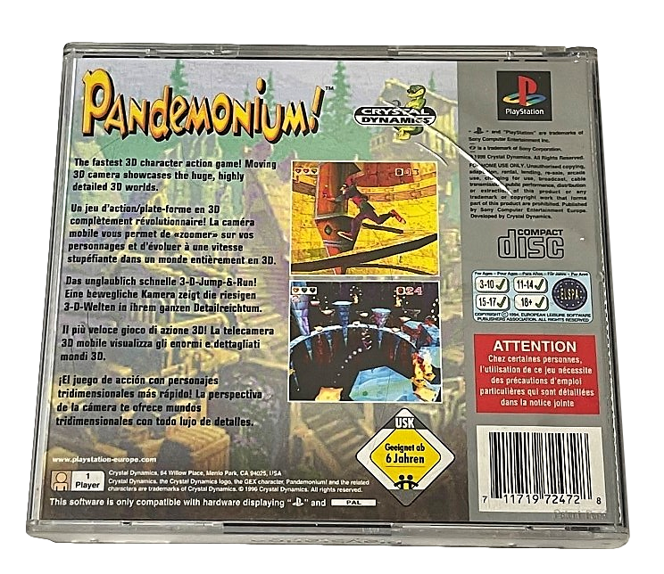 Pandemonium PS1 PS2 PS3 PAL (Platimun) *Complete* (Pre-Owned)