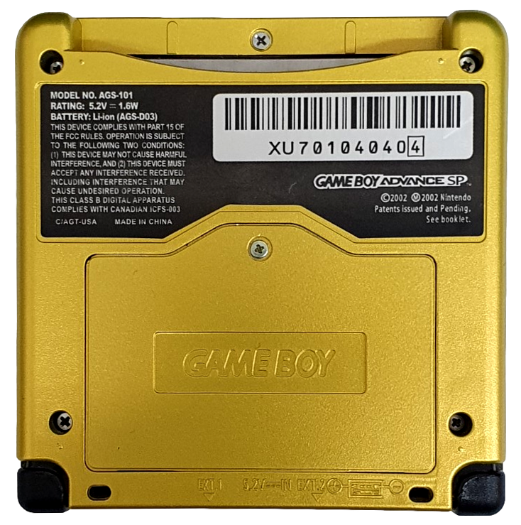Nintendo Gameboy Advance SP Zelda TriForce AGS-001 RetroFit + USB Charger  (Refurbished)