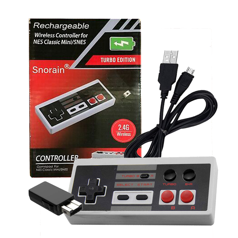 Rechargable 2.4GHz Wireless Controller For Mini NES Classic Mini/SNES Console