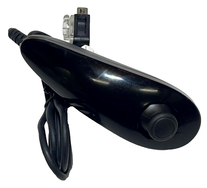 Genuine Nintendo Black Wii Nunchuck Remote (RVL 004) Num Chuck (Preowned)
