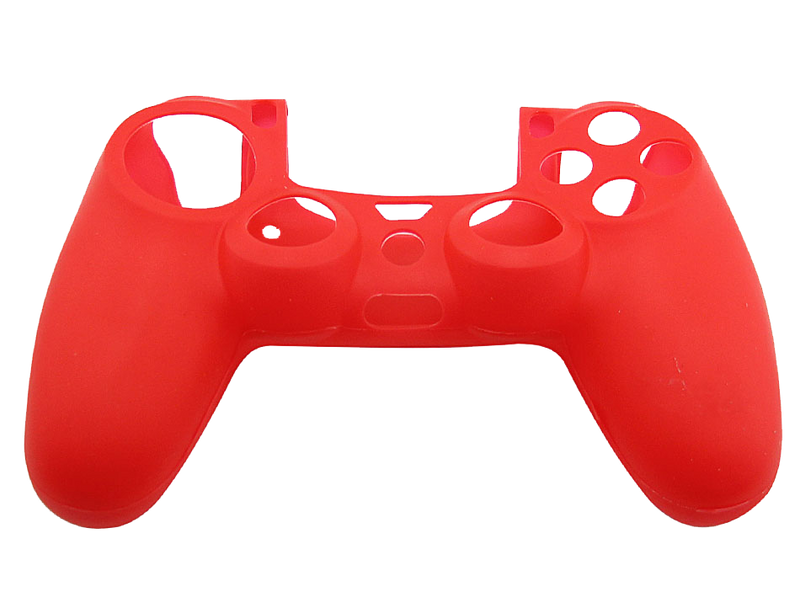 Silicone Cover For PS4 Controller Case Skin - Red - Games We Played