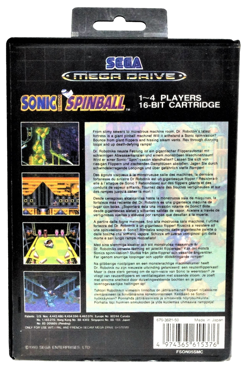 Sonic Spinball Sega Mega Drive *No Manual*