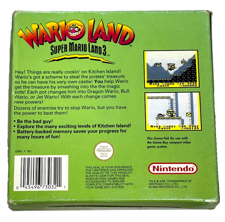 Wario Land Super Mario Land 3 Nintendo Gameboy *Complete* Boxed (Preowned)